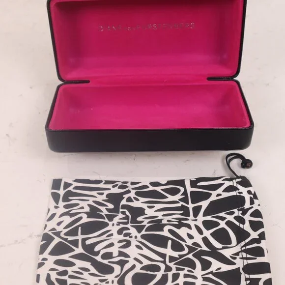 Diane Von Furstenberg Cobalt Blue Lucite Sunglasses w Box Bag Designer Resort